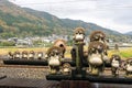 Tanuki sculpture at Kameoka Torokko Station in Kyoto Royalty Free Stock Photo