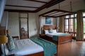 Large rooms at the hotel at the Ngorongoro Coffee Lodge near the Ngorongoro Crater Royalty Free Stock Photo