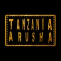 Tanzania Arusha Seal Map Design Royalty Free Stock Photo