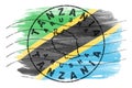 Tanzania Arusha Seal Map Design Royalty Free Stock Photo