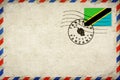 Tanzania Arusha Vintage Air Mail Envelope Royalty Free Stock Photo