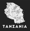 Tanzania - communication network map of country.