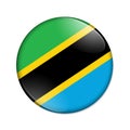 Tanzania country flag badge button