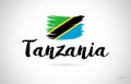 tanzania country flag concept with grunge design icon logo