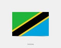 Tanzania Rectangle flag icon with shadow