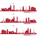 Tanzania Blue travel destination vector illustration