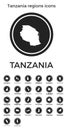 Tanzania regions icons.