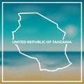 Tanzania, United Republic of map rough outline.
