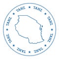 Tanzania, United Republic of vector map sticker.