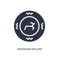 tanzanian shilling icon on white background. Simple element illustration from africa concept