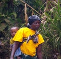Tanzanian woman with a child