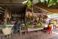 Tanzanian women selling handmade products, fresh local vegetables, fruit at Mto wa Mbu village, Arusha Region, Tanzania, East