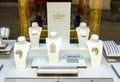 Tanzanite showcase. Gems in Jewelry Neclace Royalty Free Stock Photo
