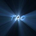 Tao word bright light flare Royalty Free Stock Photo