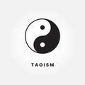 Taoism icon. Thin linear taoism outline icon isolated on white background from religion