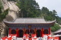 Taoism temple in Sacred Taoist mountain Mount Huashan, popular touristic place in China