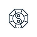 taoism vector icon. taoism editable stroke. taoism linear symbol for use on web and mobile apps, logo, print media. Thin line