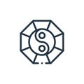 taoism vector icon. taoism editable stroke. taoism linear symbol for use on web and mobile apps, logo, print media. Thin line