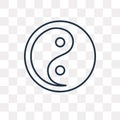 Taoism vector icon isolated on transparent background, linear Ta