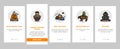 taoism yang yin ying chinese onboarding icons set vector