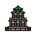 taoist temple taoism color icon vector illustration