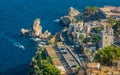 Scenic view of Taormina coastline, province of Messina, Sicily, southern Italy. Royalty Free Stock Photo