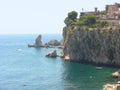 Taormina Isola Bella beach right side view Royalty Free Stock Photo