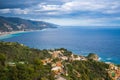 Taormina, Italy - Panoramic view of Taormina, Mazzaro Royalty Free Stock Photo