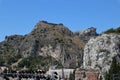 Taormina - Scorcio del castello dal teatro antico Royalty Free Stock Photo