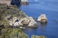 Beautiful view of the picturesque Isola Bella, small rocky island in the Ionian Sea, Taormina, Sicily, Italy