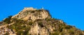 Madonna on the Rock Church Chiesa della Rocca on Monte Tauro rock over Taormina old town in Messina region of Sicily in Italy Royalty Free Stock Photo