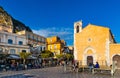 Saint Augustine Church chiesa Sant\'Agostino public library Biblioteca Comunale in Taormina old town in Sicily in Italy Royalty Free Stock Photo