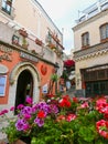 Taormina, Sicily, Italy - May 05, 2014: View over the street in Taormina, Sicily, Italy, Europe Royalty Free Stock Photo