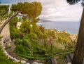 Taormina, Sicily - Panoramic view of Taormina, Mazzaro with the shores of Italy Royalty Free Stock Photo