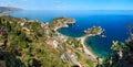 Taormina view from up, Sicily. Royalty Free Stock Photo