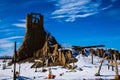 Taos Native Americans Indian Cemetery Religious Bell Tower Historic Royalty Free Stock Photo