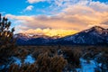 Taos New Mexico Snow covered Sangre Winter Desert Royalty Free Stock Photo