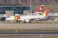 TAP Air Portugal Embraer E-190LR jet in Zurich in Switzerland