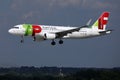 TAP Air Portugal plane flying to exotic destinations