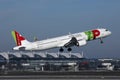 TAP Air Portugal plane flying to exotic destinations