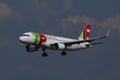 TAP Air Portugal plane flying to exotic destinations