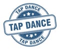 tap dance stamp. tap dance round grunge sign.