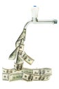 Tap with dollars flowing out Royalty Free Stock Photo