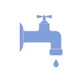 Tap with dripping water, icon, sign Royalty Free Stock Photo