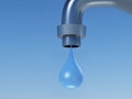 The tap with a falling drop Royalty Free Stock Photo