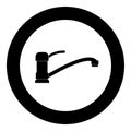 Tap or faucet sign icon black color in circle