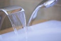 Tap with flowing water Royalty Free Stock Photo