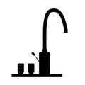 Faucet filter icon isolated on white background.