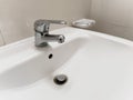 Tap sink close-up bathroom Royalty Free Stock Photo