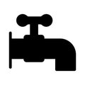 Tap glyph flat vector icon Royalty Free Stock Photo